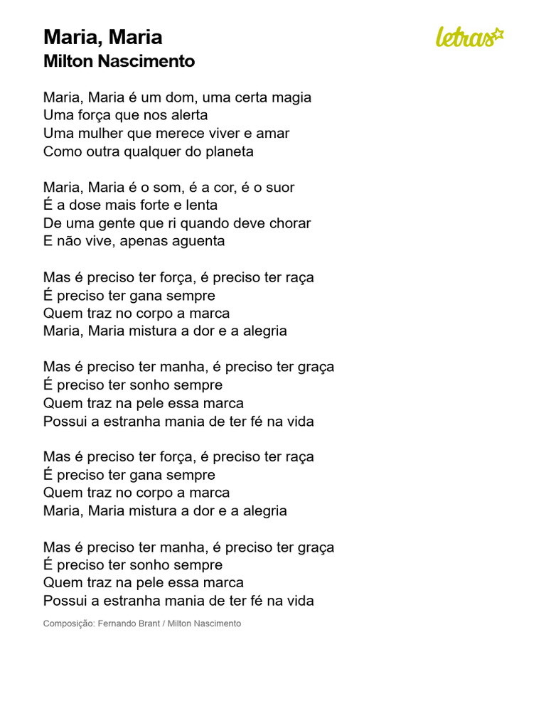 Letra da música 