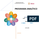 PROGRAMA ANALITICO Fase 4. Ejemplo