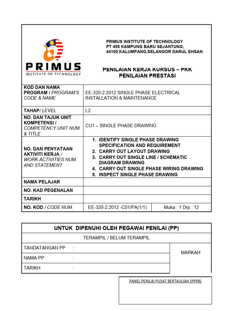 Penilaian Kerja Kursus Pkk Penilaian Prestasi Pdf