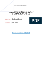 Rapport de Stage Ouvrier CHAKIRA CABLE Rawia Badrouni