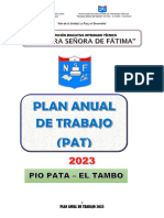 Año de La Unidad, La Paz y El Desarrollo: Plan Anual de Trabajo 2023