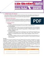 Comprensión de Textos para Quinto Grado de Secundaria