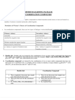 MLP of Coordination Compound PDF