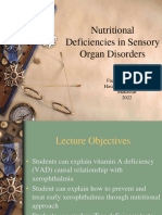 Nutritional Deficiencies in Sensory Organ Disorders