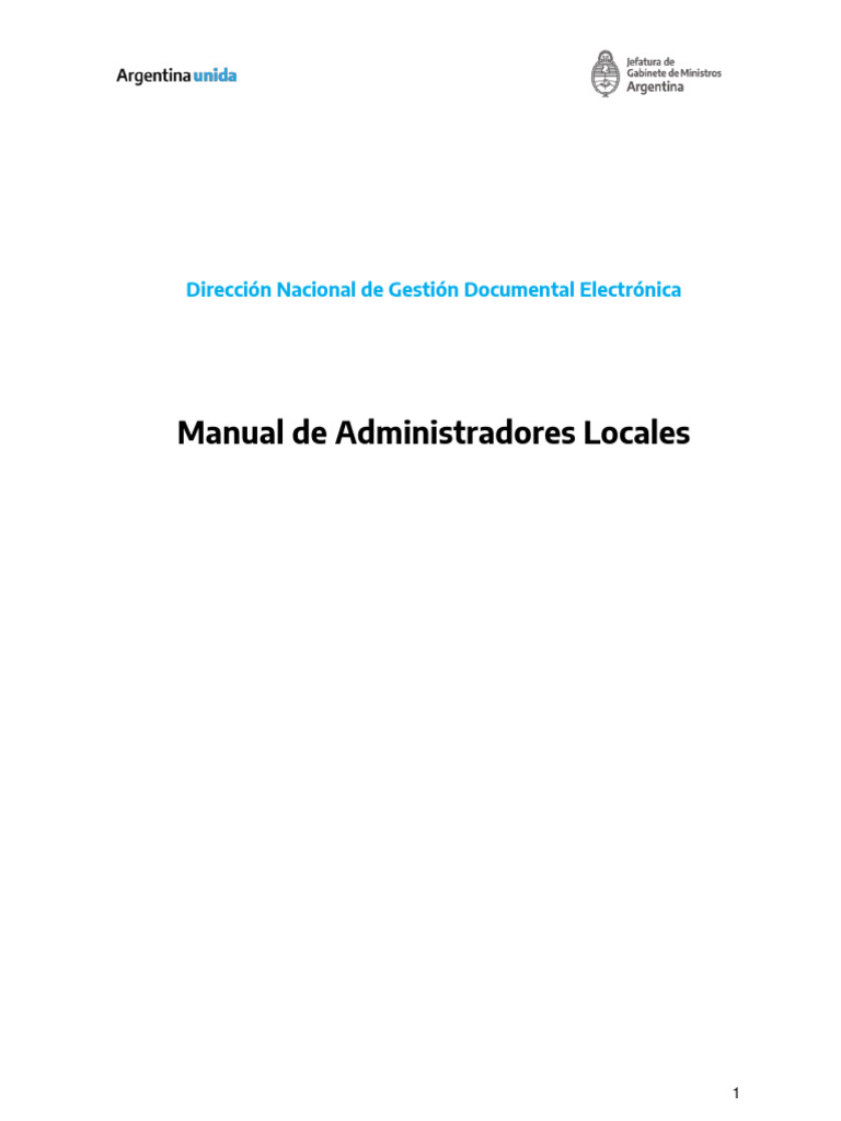 Manual para Administradores Locales del GDE | PDF | Contraseña ...