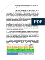 Clasificaciones de Las Herramientas de Las TIC Por Su Aplicación en La Educación