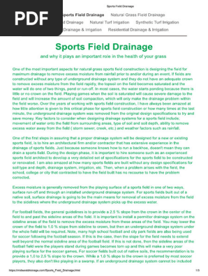 sOCCER FIELD SLOPE