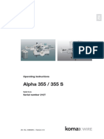 Alpha - 355 Operation Manual