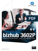 Bizhub 3602P: Imprimante A4 Noir & Blanc Jusqu'à 36 Pages Par Minute