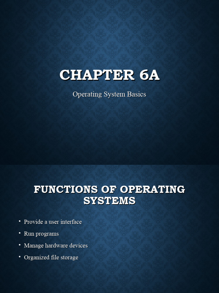 Chapter 6A | PDF | Operating System | Graphical User Interfaces