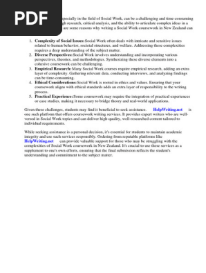 Social Work Course New Zealand