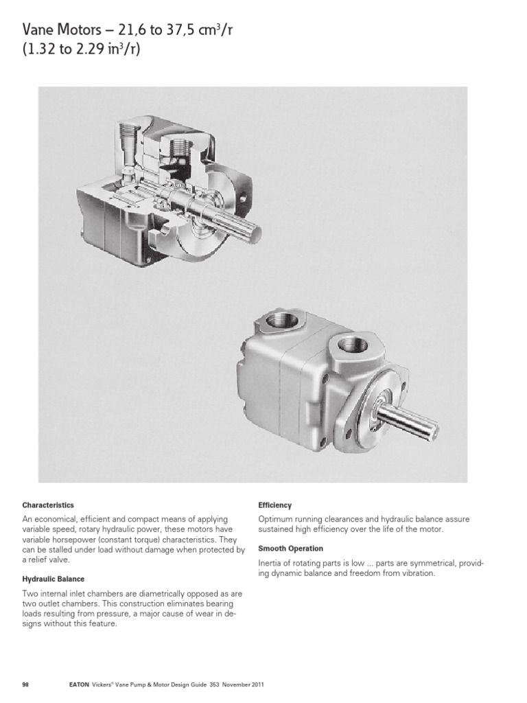 Vane Motors - 21,6 To 37,5 CM /R (1.32 To 2.29 in /R) : Characteristics ...