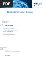 Distributions in Azure Synpase