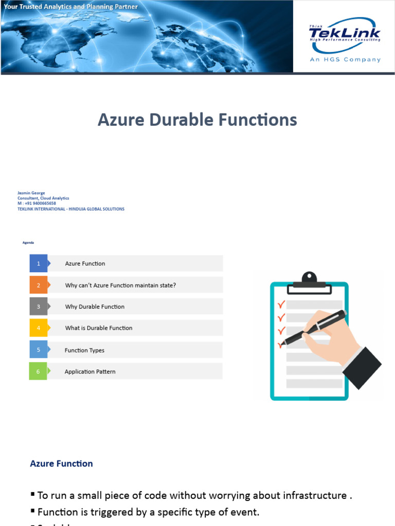 Azure Durable Functions Overview | PDF | Microsoft Azure | Software ...