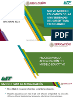 Modelo Educativo de Las Universidades Del Subsistema Tecnológico en El Marco de La Nueva Escuela Mexicana