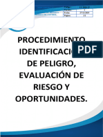 6.1.2. Procedimiento Identificación de Peligro, Evaluación de Riesgo y Medidas de Control.
