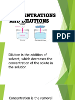Concentration and Dilution
