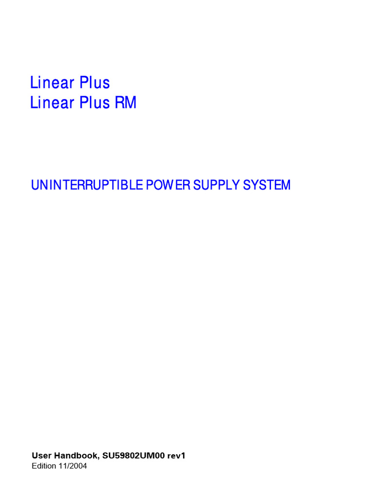 LinearPLus E CGL3 | PDF | Mains Electricity | Rechargeable Battery