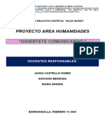 PROYECTO DIVIERTETE COMUNICACaNDO AREA HUMANIDADES