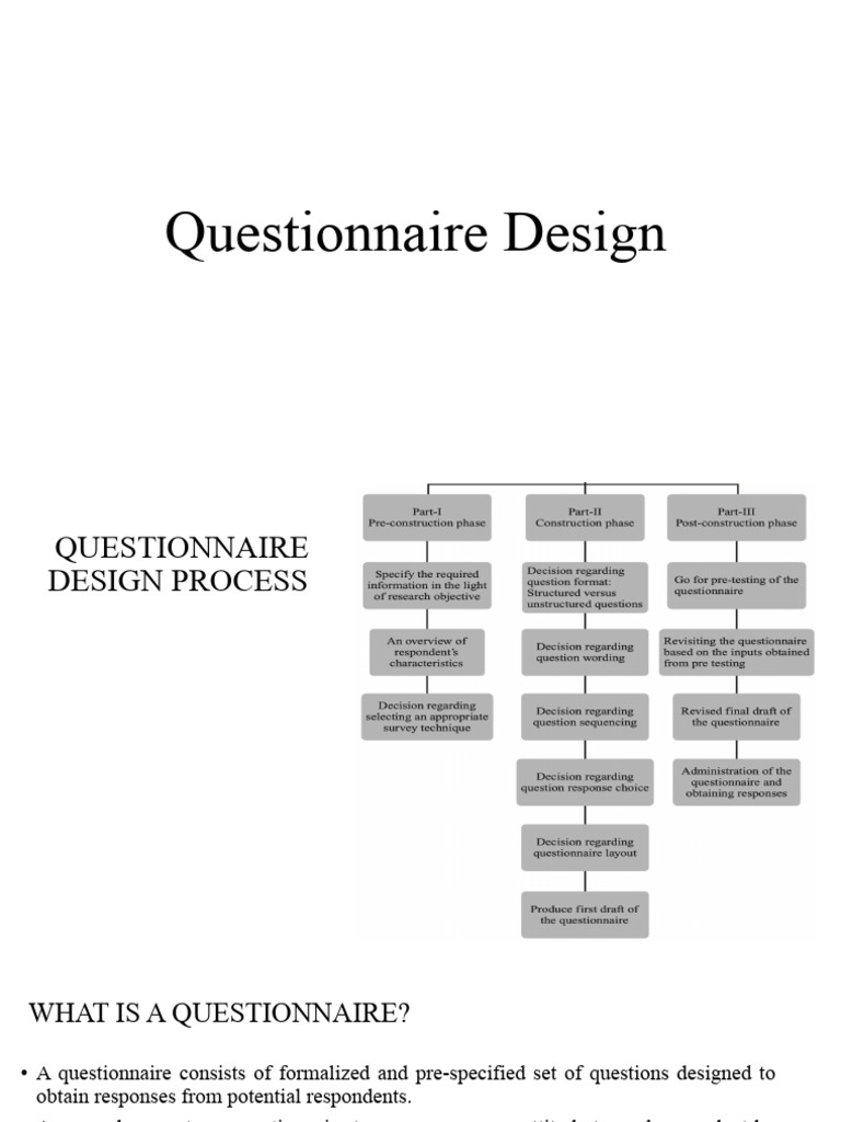 Questionnaire Design RAJESH PDF Questionnaire Survey Methodology