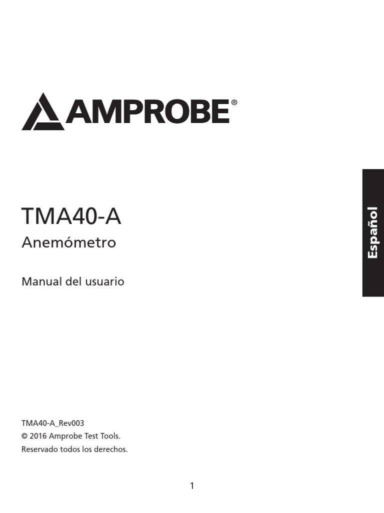 Manual Termohidroanemometro Tma40A PDF Archivo de computadora