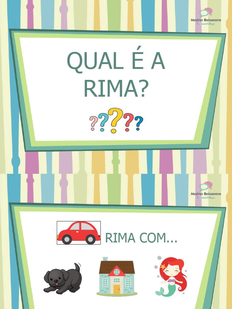 Jogo Interativo de Rimas para Imprimir | PDF
