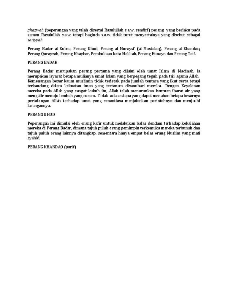 Perang Yg D Sertai Rasulullah Pdf