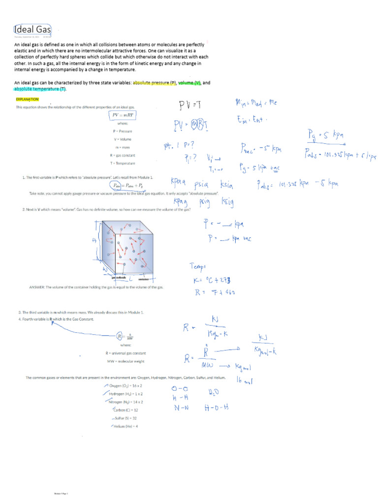 Understanding Ideal Gas Laws and Calculations | PDF | Gases | Pressure