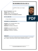 Curriculo Lázaro Rodrigues Da Silva PDF