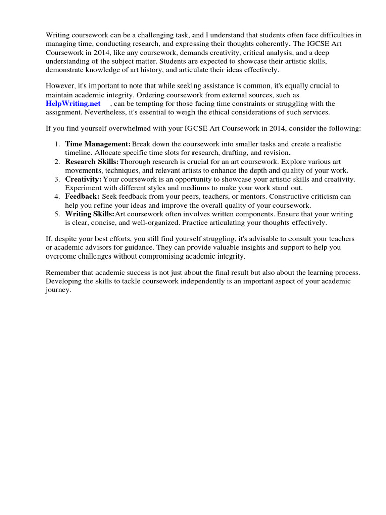 Tips for IGCSE Art Coursework Success | PDF | Printmaking | Drawing