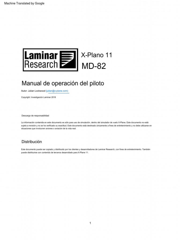 X-Plane MD-82 Pilot Operating Manual-E | PDF | Avión | Boeing