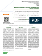 Aplicación de Nitrógeno en El Cultivo de Maíz Endiferentes Estadios Fenológicos