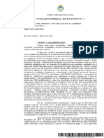 Fallo Chubut - Juzgado federal de Rawson N°1