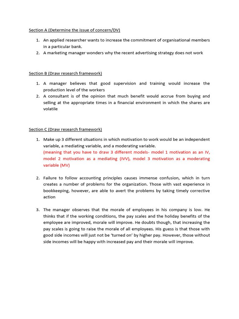 Research Frameworks for Organizational Behavior | PDF