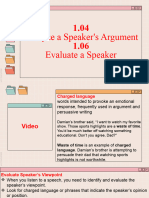 Analyze A Speaker's Argument Evaluate A Speaker