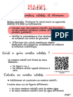 Fractions, Nombres Relatifs Et Décimaux: Maths