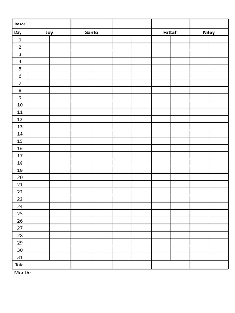 Meal Sheet For Print | PDF