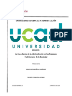 Ensayo La Importancia de La Administración - Mtro. Carlos Ávila