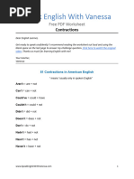 Contractions - Speak English With Vanessa