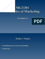 Principles of Marketing - MGT301 Power Point Slides Lecture 1
