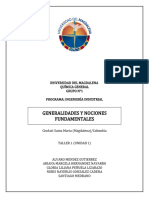 Taller 1, UNIDAD I, Generalidades y Nociones Fundamentales, 2021-2