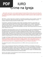 Crime Na Igreja Universal Do Reino de Deus (Relatos Do Ex-pastor Joao Coelho de Portugual