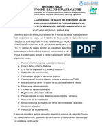 Acta de Réplica Al Personal de Salud Del Puesto de Salud Huanacaure de La Capacitación en El Fortalecimiento Al Personal de Salud en Promoción