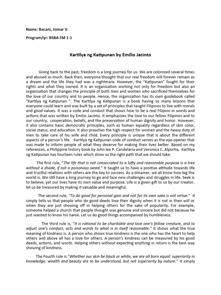 Bacani R-Inphil Primary Sources Thoughts | PDF | Social Science