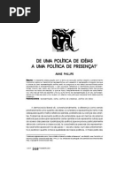 Anne Phillips_De uma politica de ideias a uma politica de presença