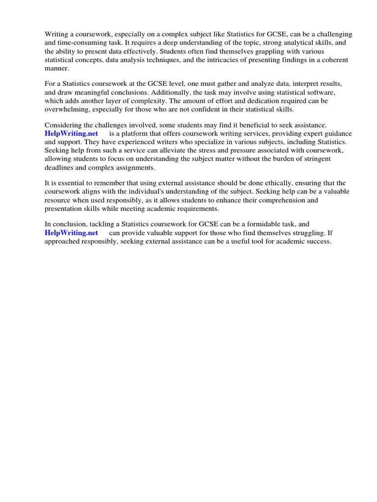 GCSE Statistics Coursework Guide | PDF | Statistics | Sampling (Statistics)