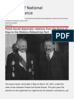 Polish Soviet Diplomatic Relations From The Peace of Riga To The Molotov Ribbent