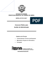 Estado Do Paraná Prefeitura Municipal de Cândido de Abreu EDITAL CP #01/2017