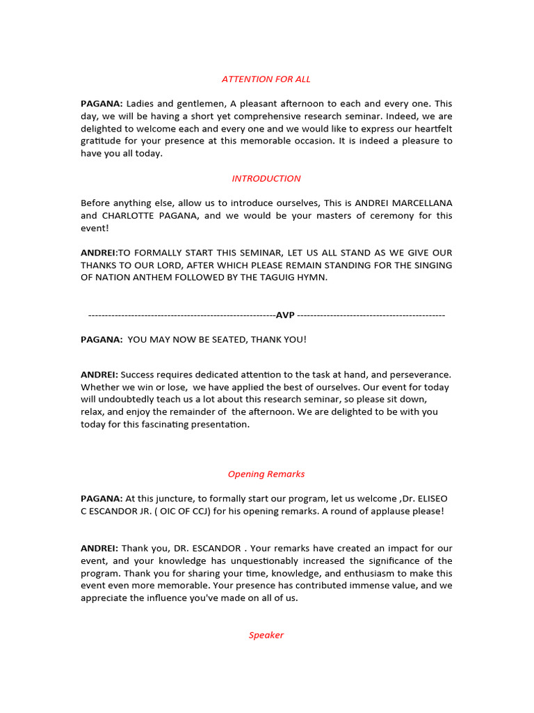 Research Seminar Script Pdf Cognition