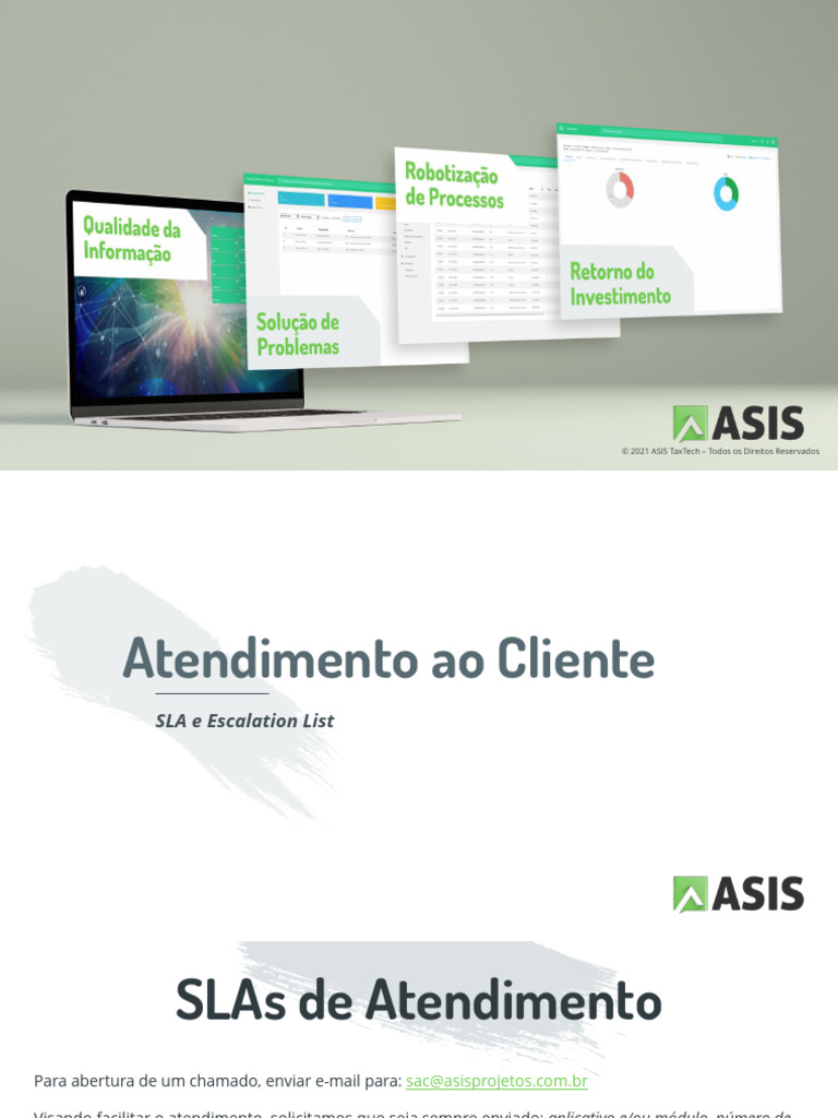 SLA e Escalation List ASIS TaxTech | PDF | Engenharia da Computação ...